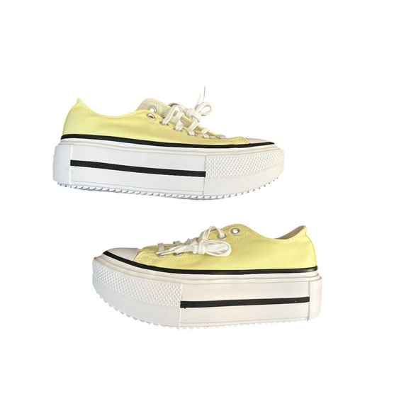 Converse Yellow Platform Sneakers - Picture 1 of 4